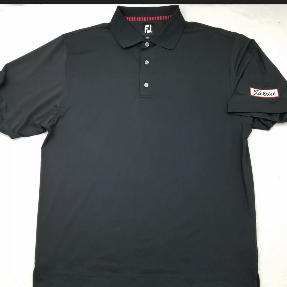 Footjoy Large Black Titleist Performance Golf Polo